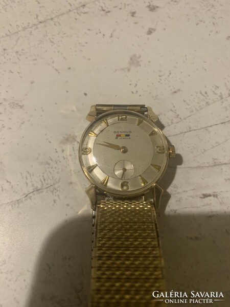 14K benrus gold watch for sale!