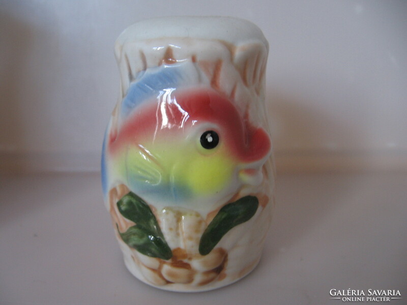 Fish bowl porcelain salt shaker