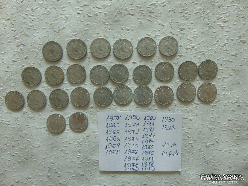 27 Pieces 10 fils lot! All different years