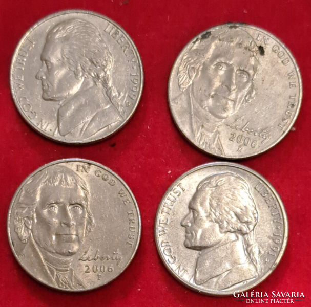 4 darab  USA 5 Cent (T-31)