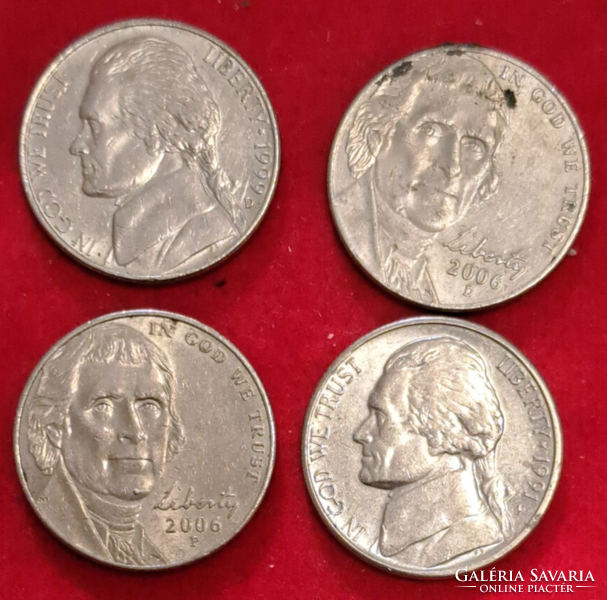 4 Pieces usa 5 cents (t-31)