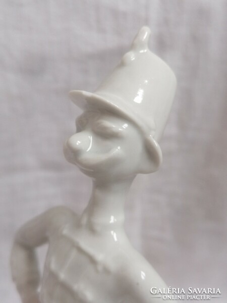 Drasche white porcelain hussar figure