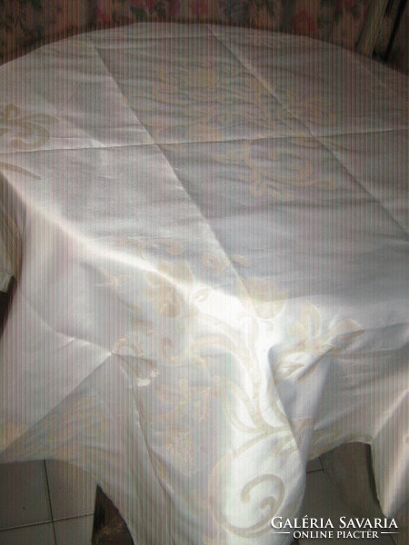 Beautiful elegant baroque patterned silk woven tablecloth
