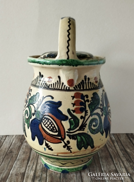 3 L Korund folk art ceramics in a greased, jam jar with a storage lid