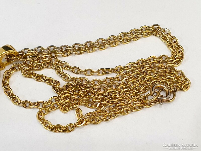 Rare crown trifari new york 1950's 18kt gold plated necklace