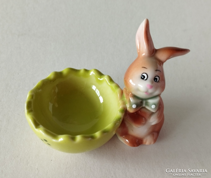 Porcelain bunny egg holder, figure, nipple