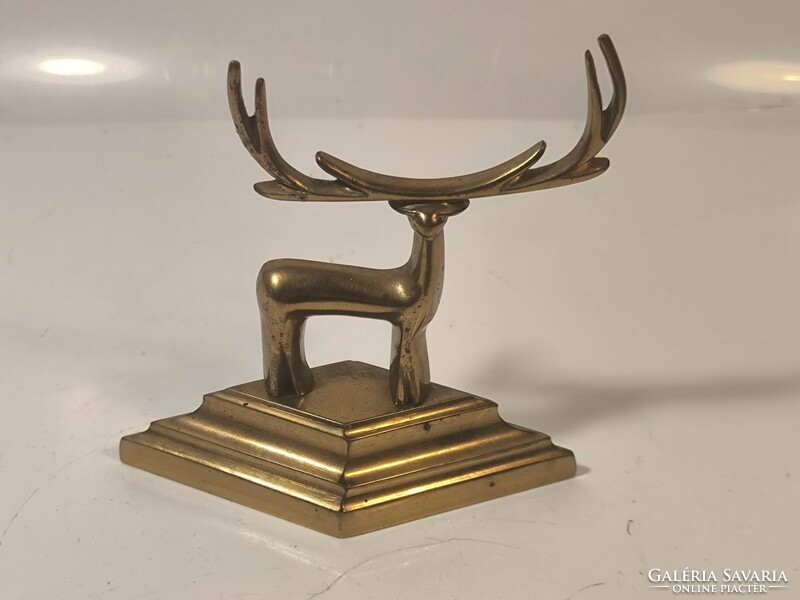 Art Deco Bronz/Réz Szarvas Figura