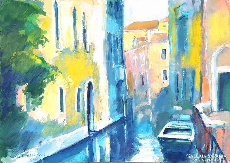 Kovács tamás vilmos - venice 35 x 50 cm oil, paper