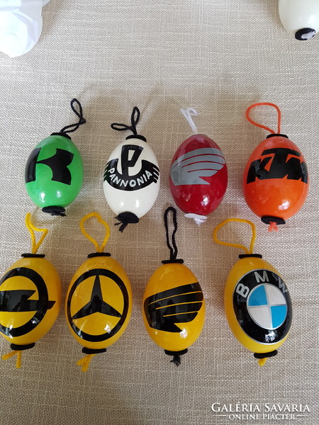 Painted Easter eggs for motorists and bikers