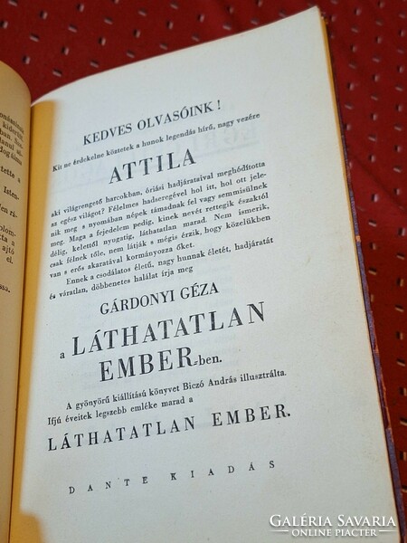 1940 k.GÁRDONYI GÉZA : ISTEN RABJAI--az ikonikus BICZÓ ANDRÁS illusztrálta SZINES KÉPES DANTE kiadás