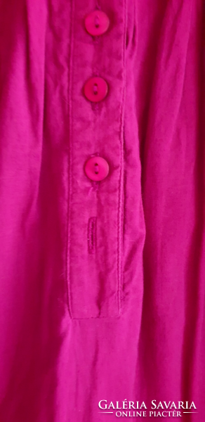 Special style, magenta colored cotton dress, size s, m