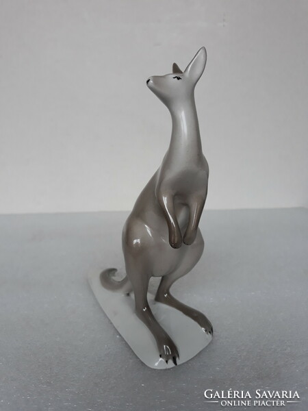 Old drasche porcelain kangaroo, designed and signed by Béla Balogh