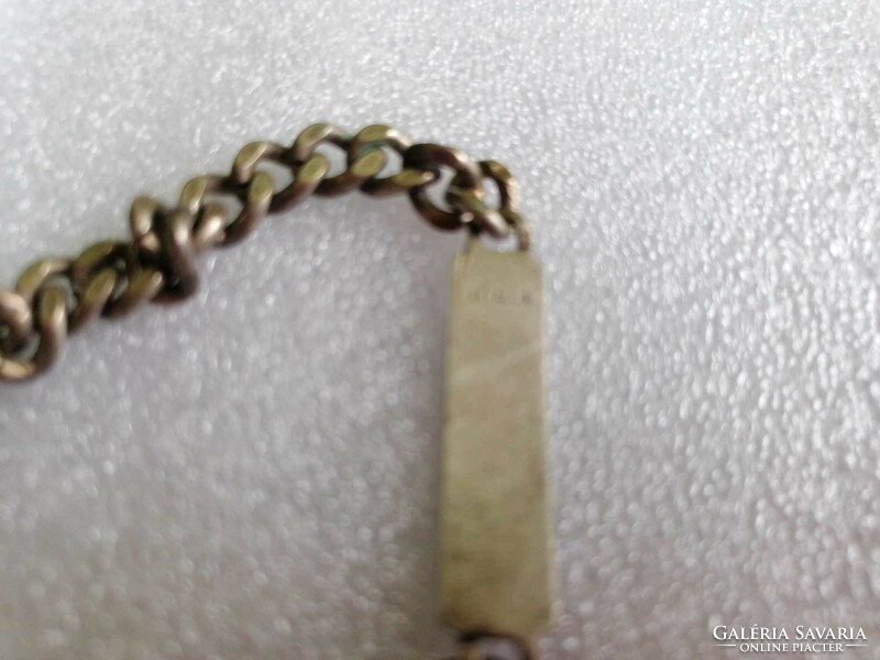 Old marked alpaca men's engraved bracelet (dirk)