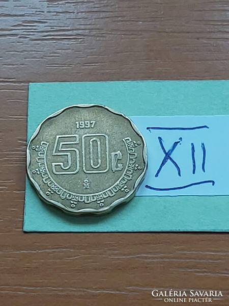 Mexico mexico 50 centavos 1997 aluminum bronze xii