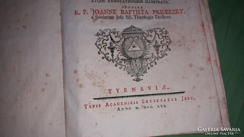 1761. Joanne baptista prileszky - the life of Saint Cyprian, bishop of Carthage antique book according to the pictures