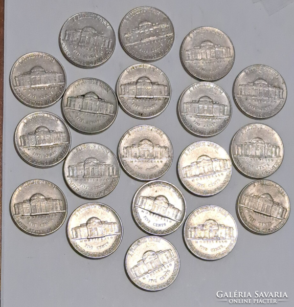 19 Pieces usa 5 cents (t-41)