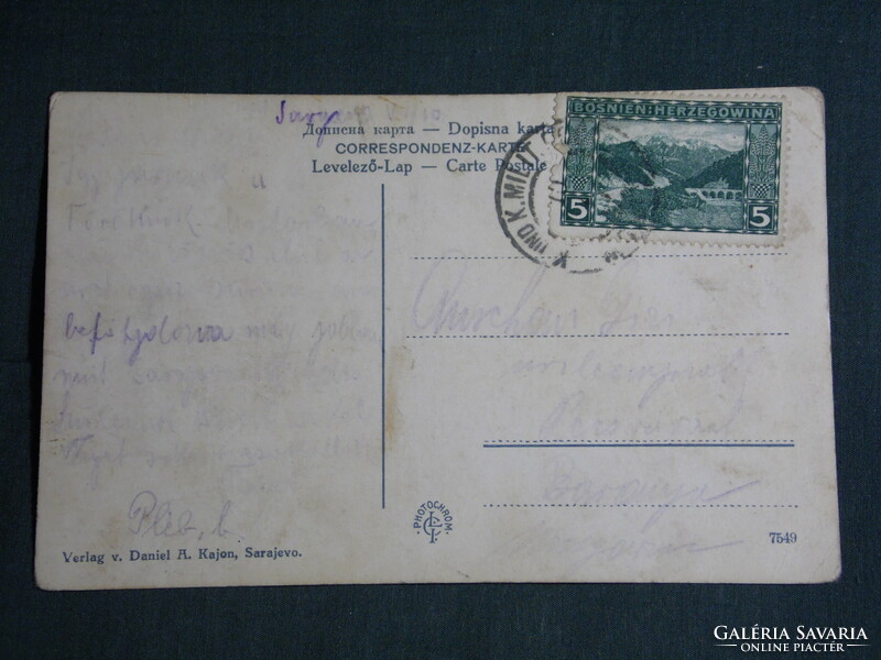 Képeslap,Postcard,Bosznia Hercegovina, Mostarer Türkin, Mostar Török népviselet, 1916