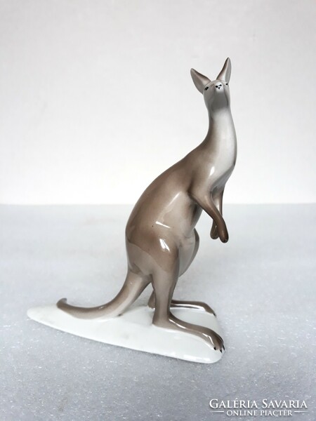 Old drasche porcelain kangaroo, designed and signed by Béla Balogh