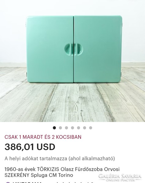 1960 Italyan Spluga CM Torino fürdőszoba szekrény retro  modernista design.Alkudható!