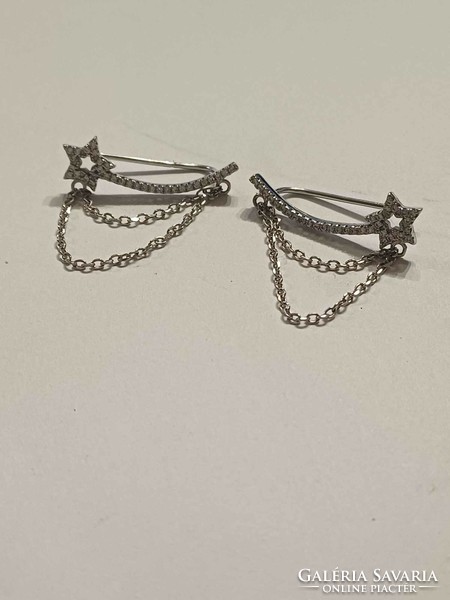 Silver fairy earrings with earlobes