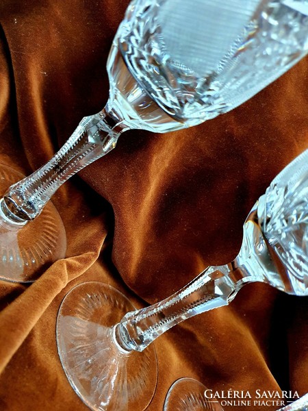Polished crystal champagne glass, 4 pieces.