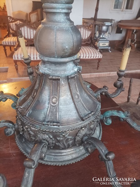 Antique bronze large baroque chandelier for sale