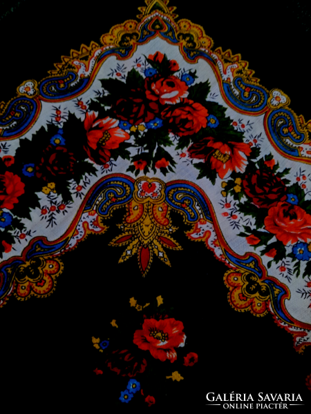 Hand-printed cashmere shawl
