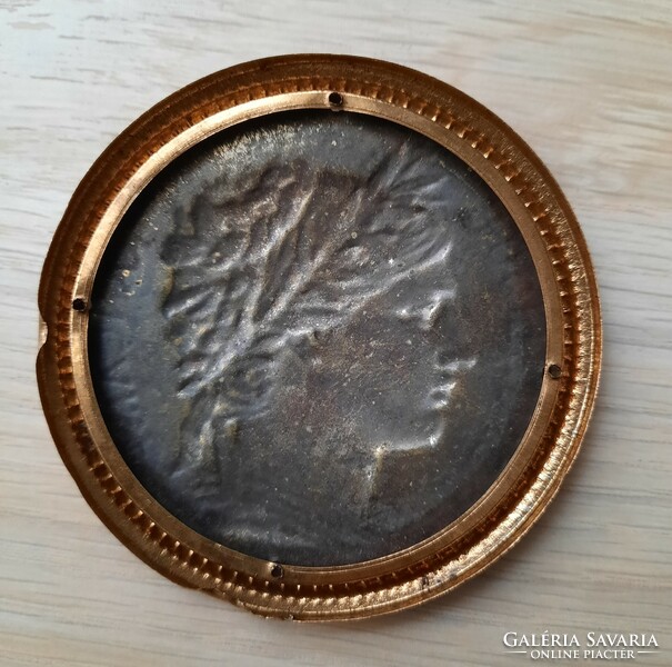 Antique French copper album decoration