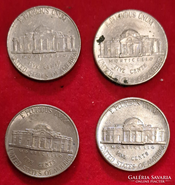 4 darab  USA 5 Cent (T-31)