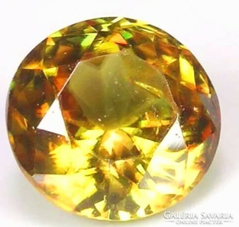 Valódi madagaszkari aranybarna sphene/ titanit drágakő!!!! 1,1 ct!! Garancialis!!