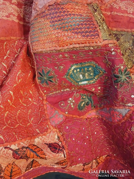 Large Indian handmade patchwork blanket tapestry