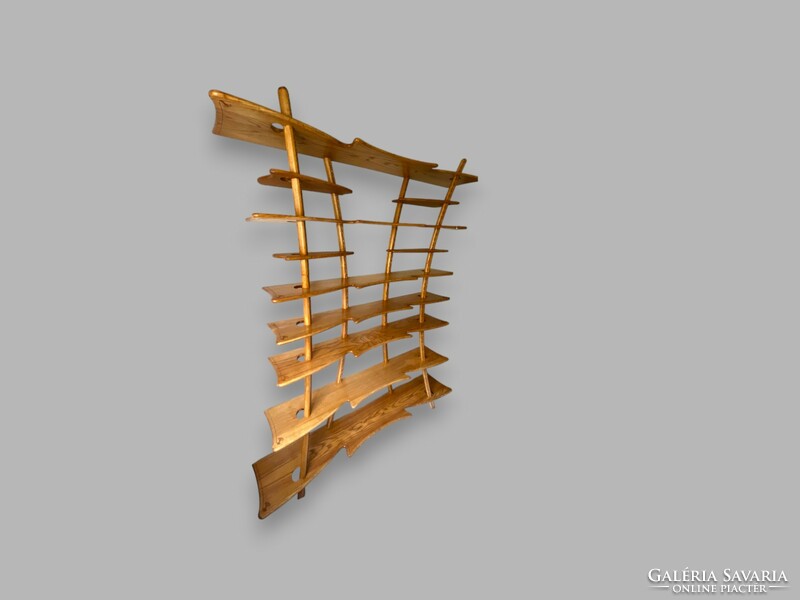 Inda shelf - made of ash wood, treated with walnut-colored wood oil