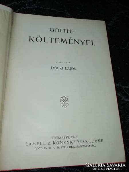 Goethe költeményei  Remek írók