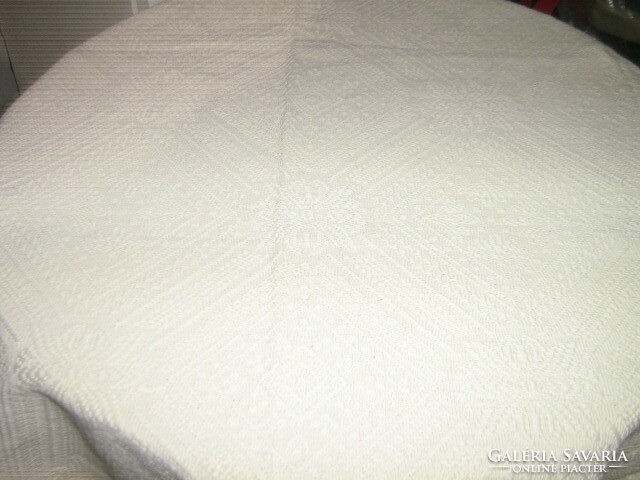 Wonderful elegant butter-colored woven tablecloth