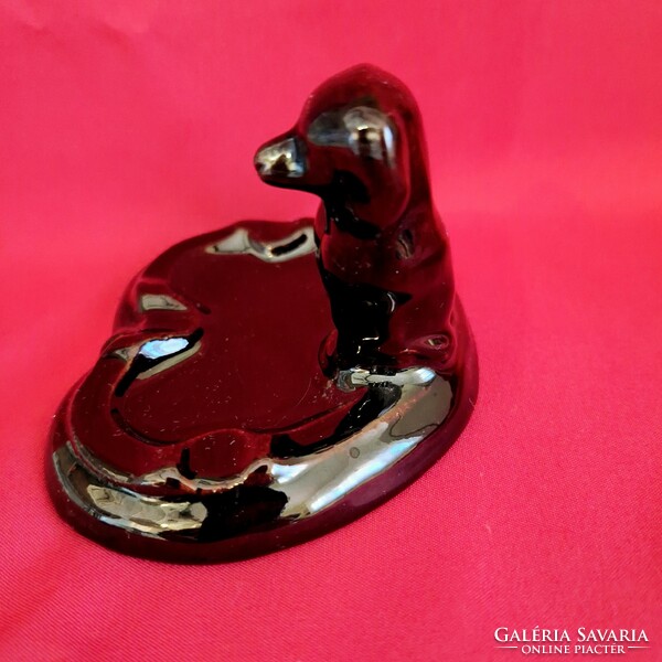 Dachshund figurine bowl, ashtray