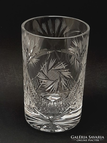 Polished crystal glasses, 5 in one, 10.2 cm