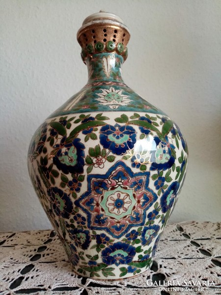 Rare fischer budapest large jug with iznik decor