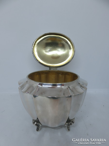 Beautiful silver art-deco sugar box