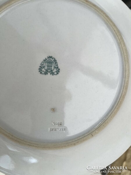 Antique Zsolnay heart-stamped plate