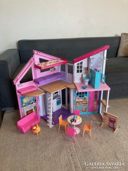 Mattel barbie fxg57 malibu collapsible beach dream house