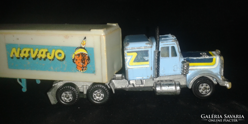 Road champs yatming kenworth big k semi truck die cast + 1 boat transport trailer