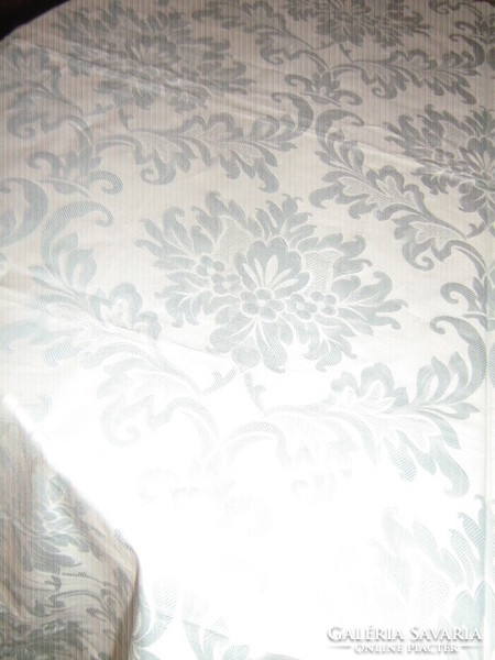 Beautiful damask tablecloth with light blue toledo baroque flower pattern