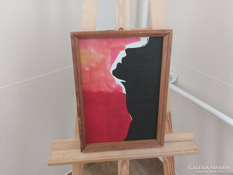 (K) abstract painting with frame 28x37 cm