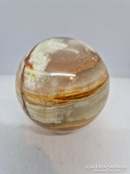 Onyx marble large mineral sphere 10 cm in diameter