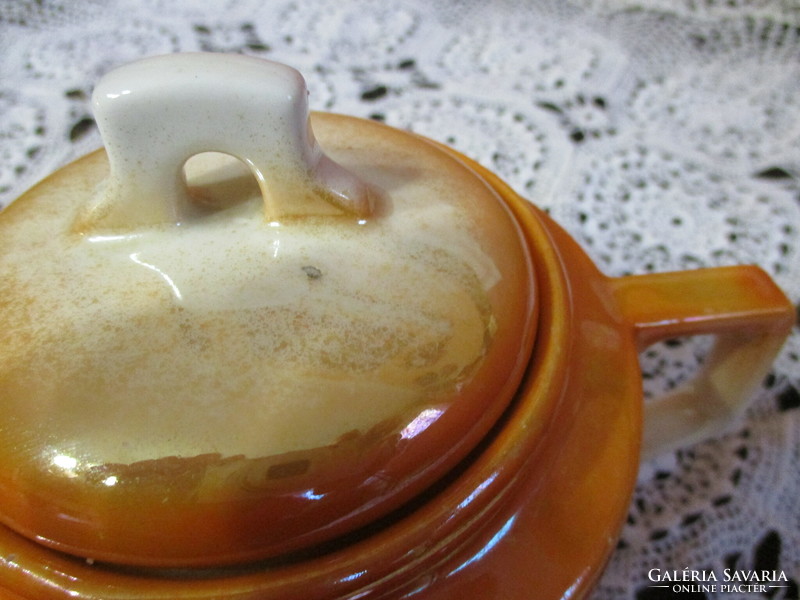 Zsolnay's spectacular orange sugar bowl