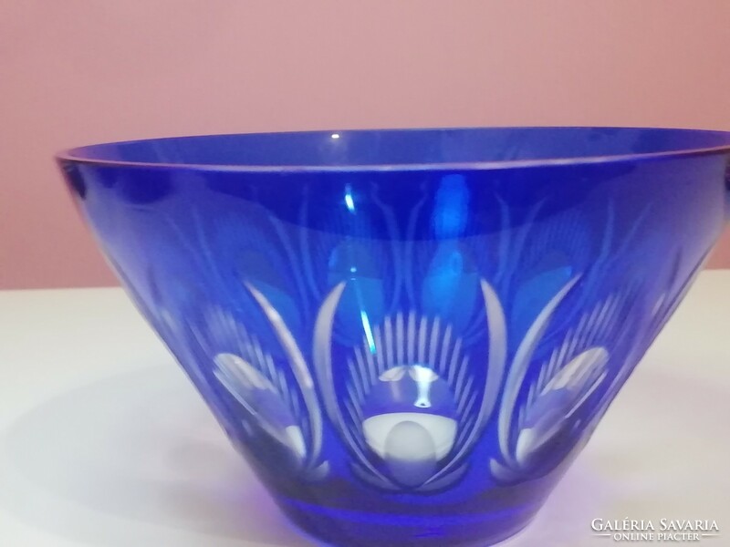 Blue small glass bowl