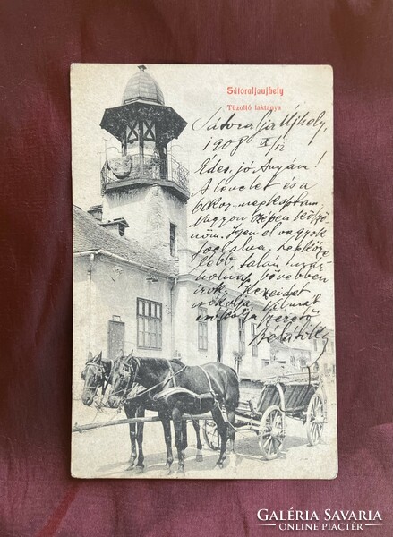 Sátoraljaujhely -firefighter barracks 1908 postcard