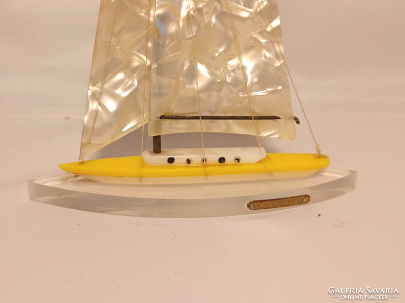 Balaton memory retro plexiglass sailing ship