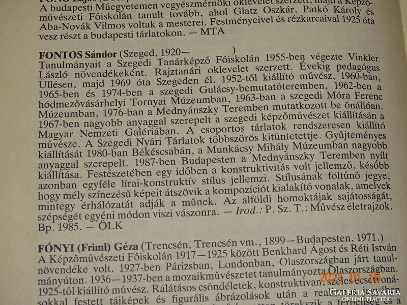 Fontos Sándor (Szeged 1920- ): Tisza part picture gallery owner !! 1975 Around