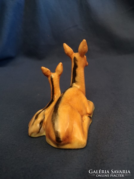 Bodrogkeresztúr ceramics - deer with kid